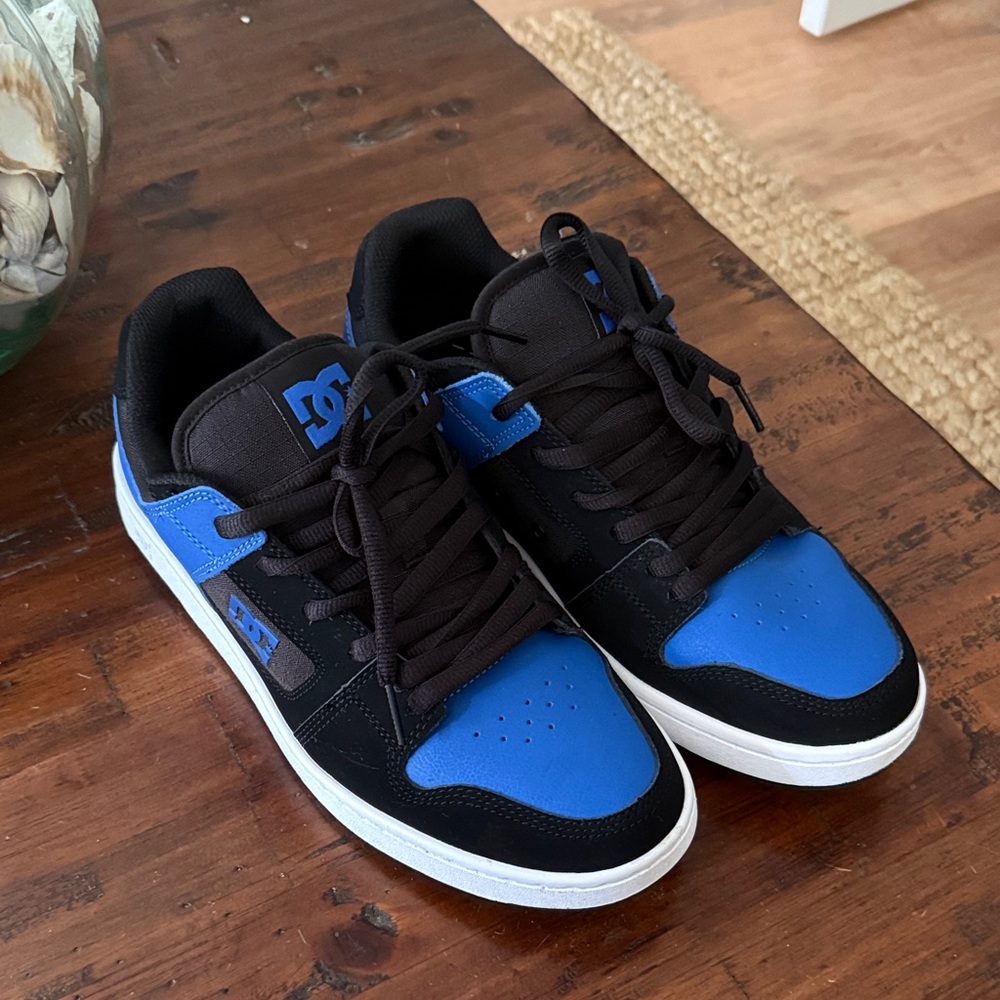 DC Men's Black and Blue Sneakers